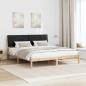 Preview: Bettgestell Braun und Schwarz 200 x 200 cm Massivholz Kiefer