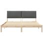 Preview: Bettgestell Braun und Dunkelgrau 180 x 200 cm Massivholz Kiefer