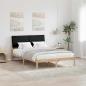 Preview: ARDEBO.de - Bettgestell Braun und Schwarz 160 x 200 cm Massivholz Kiefer