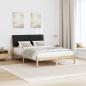 Preview: Bettgestell Braun und Schwarz 160 x 200 cm Massivholz Kiefer