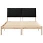 Preview: Bettgestell Braun und Schwarz 160 x 200 cm Massivholz Kiefer
