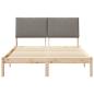 Preview: Bettgestell Braun und Taupe 150 x 200 cm Massivholz Kiefer