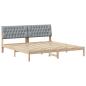 Preview: Bettgestell mit gepolstertem Kopfteil Braun 200 x 200 cm