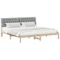 Preview: Bettgestell mit gepolstertem Kopfteil Braun 200 x 200 cm