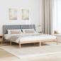 Preview: Bettgestell mit gepolstertem Kopfteil Braun 200 x 200 cm