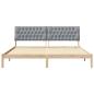 Preview: Bettgestell mit gepolstertem Kopfteil Braun 200 x 200 cm