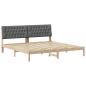 Preview: Bettgestell mit gepolstertem Kopfteil Braun 200 x 200 cm
