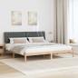 Preview: Bettgestell mit gepolstertem Kopfteil Braun 200 x 200 cm