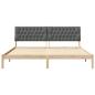 Preview: Bettgestell mit gepolstertem Kopfteil Braun 200 x 200 cm