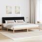 Preview: Bettgestell mit gepolstertem Kopfteil Braun 200 x 200 cm