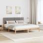 Preview: Bettgestell mit gepolstertem Kopfteil Braun 200 x 200 cm