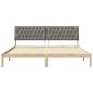 Preview: Bettgestell mit gepolstertem Kopfteil Braun 200 x 200 cm