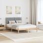 Preview: Bettgestell mit gepolstertem Kopfteil Braun 150 x 200 cm
