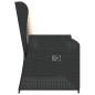 Preview: Gartenbank Schwarz Poly-Rattan
