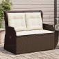 Preview: Gartenbank Braun Poly-Rattan