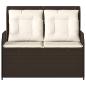 Preview: Gartenbank Braun Poly-Rattan