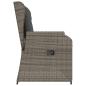 Preview: Gartenbank Grau Poly-Rattan