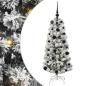 Preview: Künstlicher klappbarer Weihnachtsbaum Grün und Weiß 120 cm