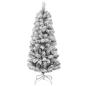 Preview: Künstlicher klappbarer Weihnachtsbaum Grün und Weiß 120 cm