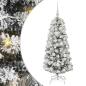 Preview: Künstlicher klappbarer Weihnachtsbaum Grün und Weiß 120 cm