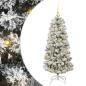 Preview: Künstlicher klappbarer Weihnachtsbaum Grün und Weiß 120 cm