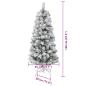 Preview: Künstlicher klappbarer Weihnachtsbaum Grün und Weiß 120 cm