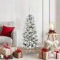 Preview: ARDEBO.de - Künstlicher klappbarer Weihnachtsbaum Grün und Weiß 120 cm