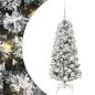 Preview: Künstlicher klappbarer Weihnachtsbaum Grün und Weiß 120 cm