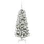 Preview: Künstlicher klappbarer Weihnachtsbaum Grün und Weiß 120 cm