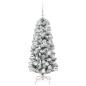 Preview: Künstlicher klappbarer Weihnachtsbaum Grün und Weiß 120 cm