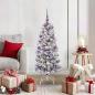 Preview: ARDEBO.de - Künstlicher klappbarer Weihnachtsbaum Grün und Weiß 120 cm