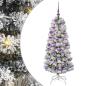 Preview: Künstlicher klappbarer Weihnachtsbaum Grün und Weiß 120 cm