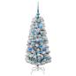 Preview: Künstlicher klappbarer Weihnachtsbaum Grün und Weiß 120 cm