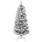 Preview: Künstlicher klappbarer Weihnachtsbaum Grün und Weiß 120 cm