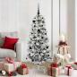 Preview: ARDEBO.de - Künstlicher klappbarer Weihnachtsbaum Grün und Weiß 150 cm