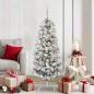Preview: ARDEBO.de - Künstlicher klappbarer Weihnachtsbaum Grün und Weiß 150 cm