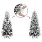 Preview: Künstlicher klappbarer Weihnachtsbaum Grün und Weiß 150 cm