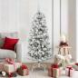 Preview: ARDEBO.de - Künstlicher klappbarer Weihnachtsbaum Grün und Weiß 150 cm