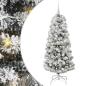 Preview: Künstlicher klappbarer Weihnachtsbaum Grün und Weiß 150 cm