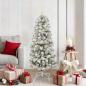 Preview: ARDEBO.de - Künstlicher klappbarer Weihnachtsbaum Grün und Weiß 150 cm
