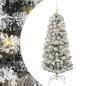 Preview: Künstlicher klappbarer Weihnachtsbaum Grün und Weiß 150 cm