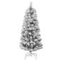 Preview: Künstlicher klappbarer Weihnachtsbaum Grün und Weiß 150 cm