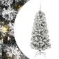 Preview: Künstlicher klappbarer Weihnachtsbaum Grün und Weiß 150 cm