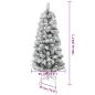 Preview: Künstlicher klappbarer Weihnachtsbaum Grün und Weiß 150 cm