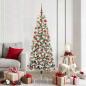 Preview: ARDEBO.de - Künstlicher klappbarer Weihnachtsbaum Grün und Weiß 180 cm