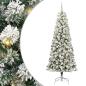 Preview: Künstlicher klappbarer Weihnachtsbaum Grün und Weiß 180 cm