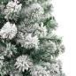 Preview: Künstlicher klappbarer Weihnachtsbaum Grün und Weiß 180 cm