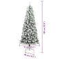 Preview: Künstlicher klappbarer Weihnachtsbaum Grün und Weiß 180 cm