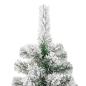 Preview: Künstlicher klappbarer Weihnachtsbaum Grün und Weiß 180 cm