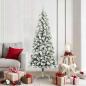 Preview: ARDEBO.de - Künstlicher klappbarer Weihnachtsbaum Grün und Weiß 180 cm